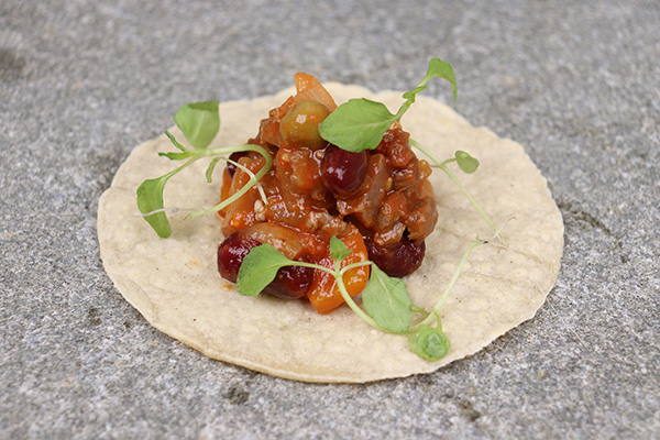 Gibier tacos (Deer chili con carne)