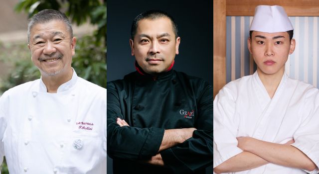 落合 務［LA BETTOLA da Ochiai］・入江 瑛起［GENEI.WAGAN］・川手 飛夢［はなれ 鮨 飛］and more