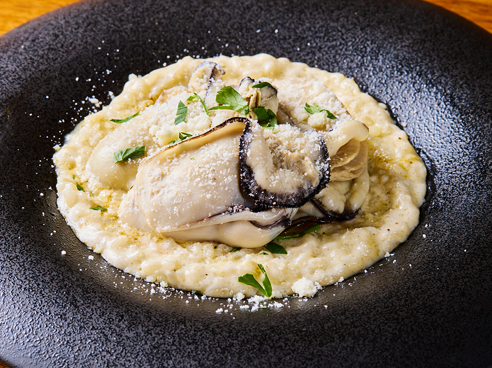 牡蠣とパルミジャーノのクリームリゾット