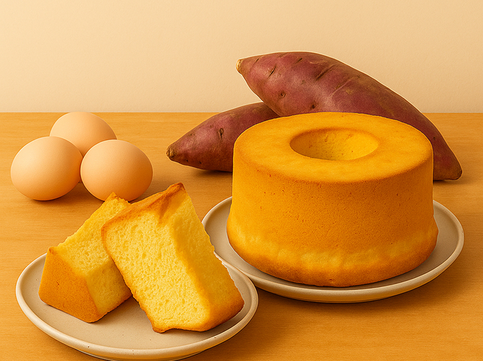 Honey Sweet Potato Chiffon Cake