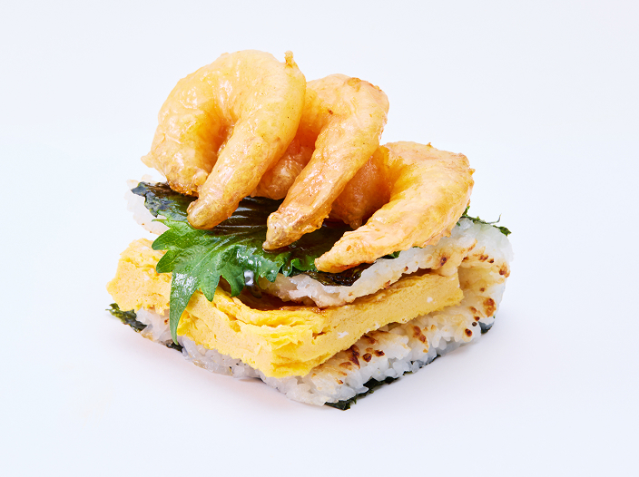 Shrimp Temmusu with Spicy Sauce