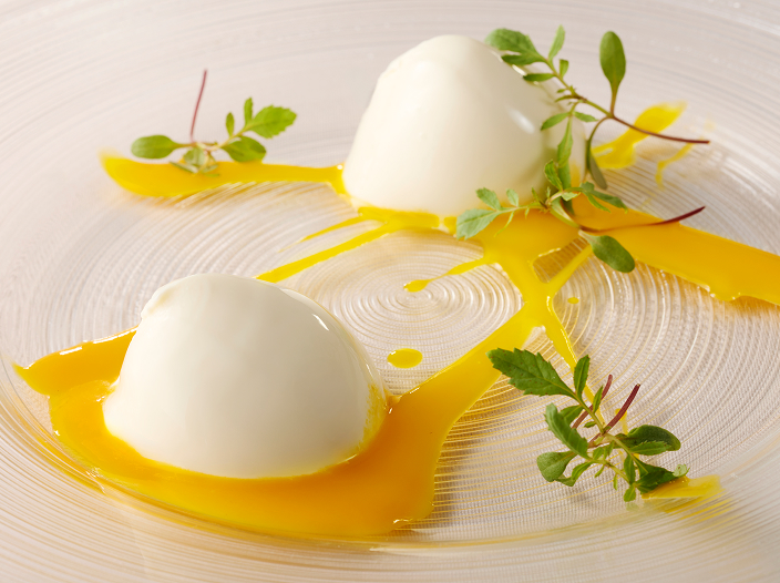 パンナコッタ オレンジマンゴーソース