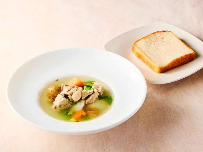 Tokyo Vegetable & Welsh Lamb Cowl Soup and rice flour bread