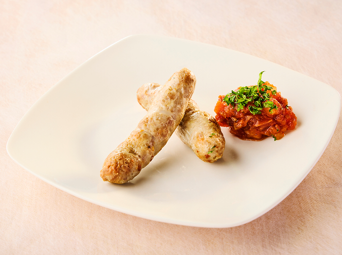 Welsh Lamb Sausage with Naito Chili Spice Sauce