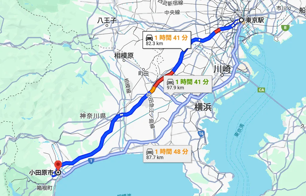 Map to Hakone-Yumoto